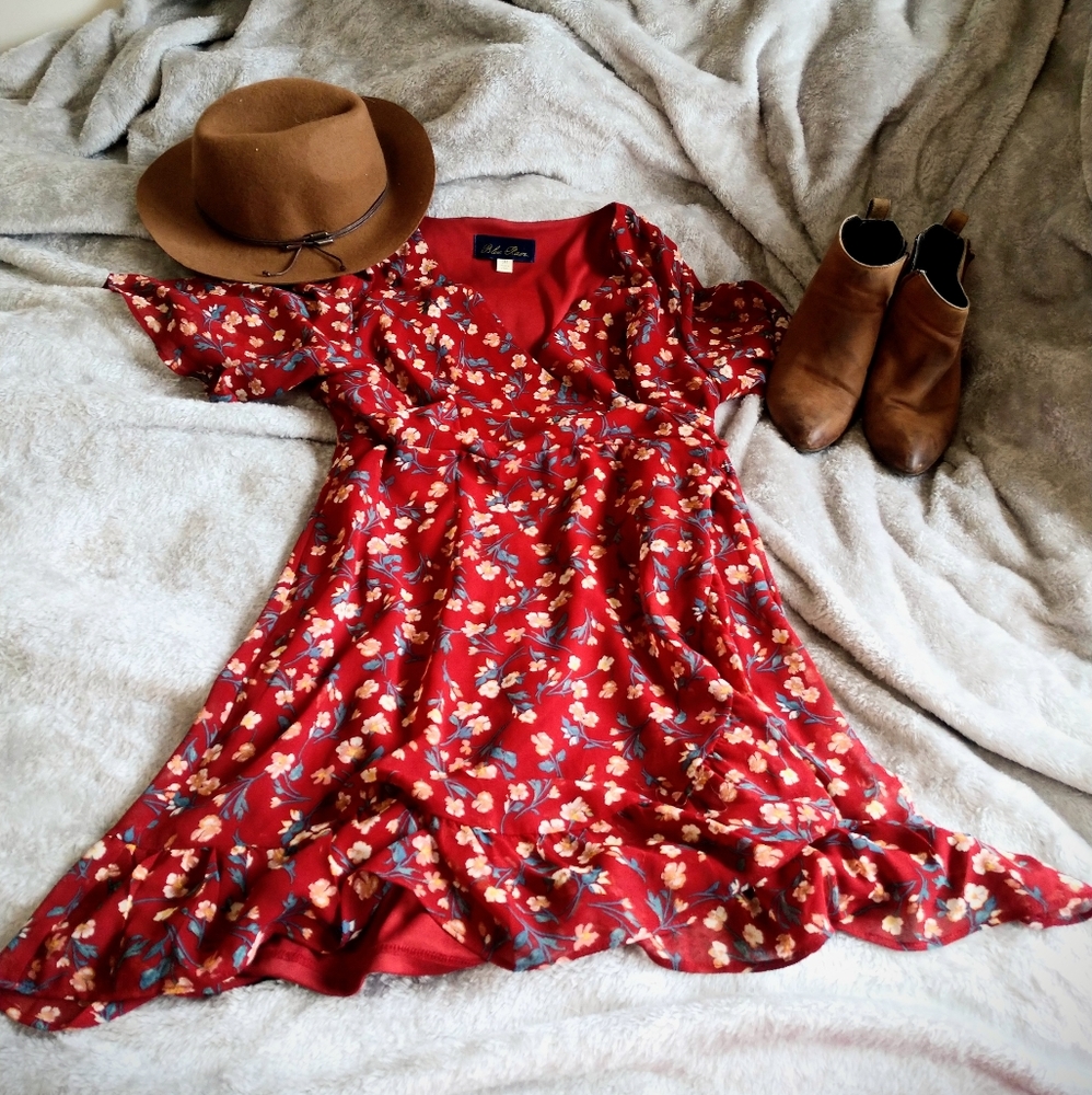 Floral wrap dress